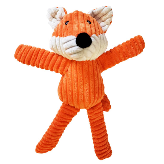 Jojo Modern Pets - Victor The Fox - Corduroy Squeaker Plush Dog Toy  Image