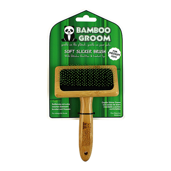 Alcott Bamboo Groom Slicker Brush s Medium Image