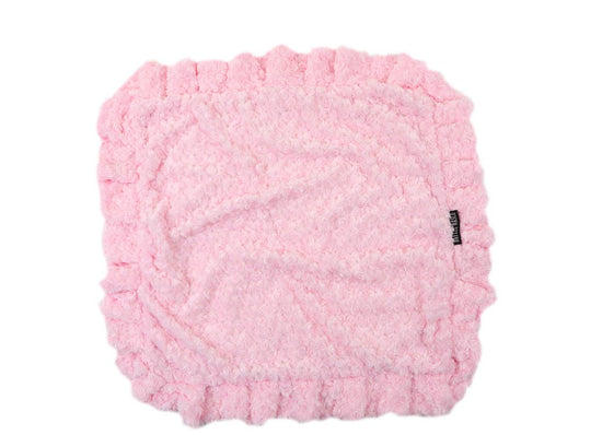 Baylee Nasco - Pink Rosebud with Cream Shag Blanket  Image