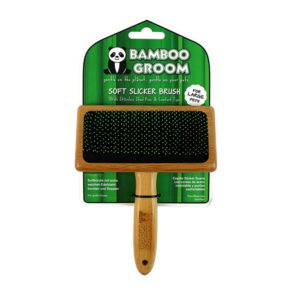 Alcott Bamboo Groom Slicker Brush s Large Image