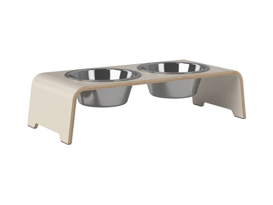 DogBar® Raised Double Diner Cashmere Image