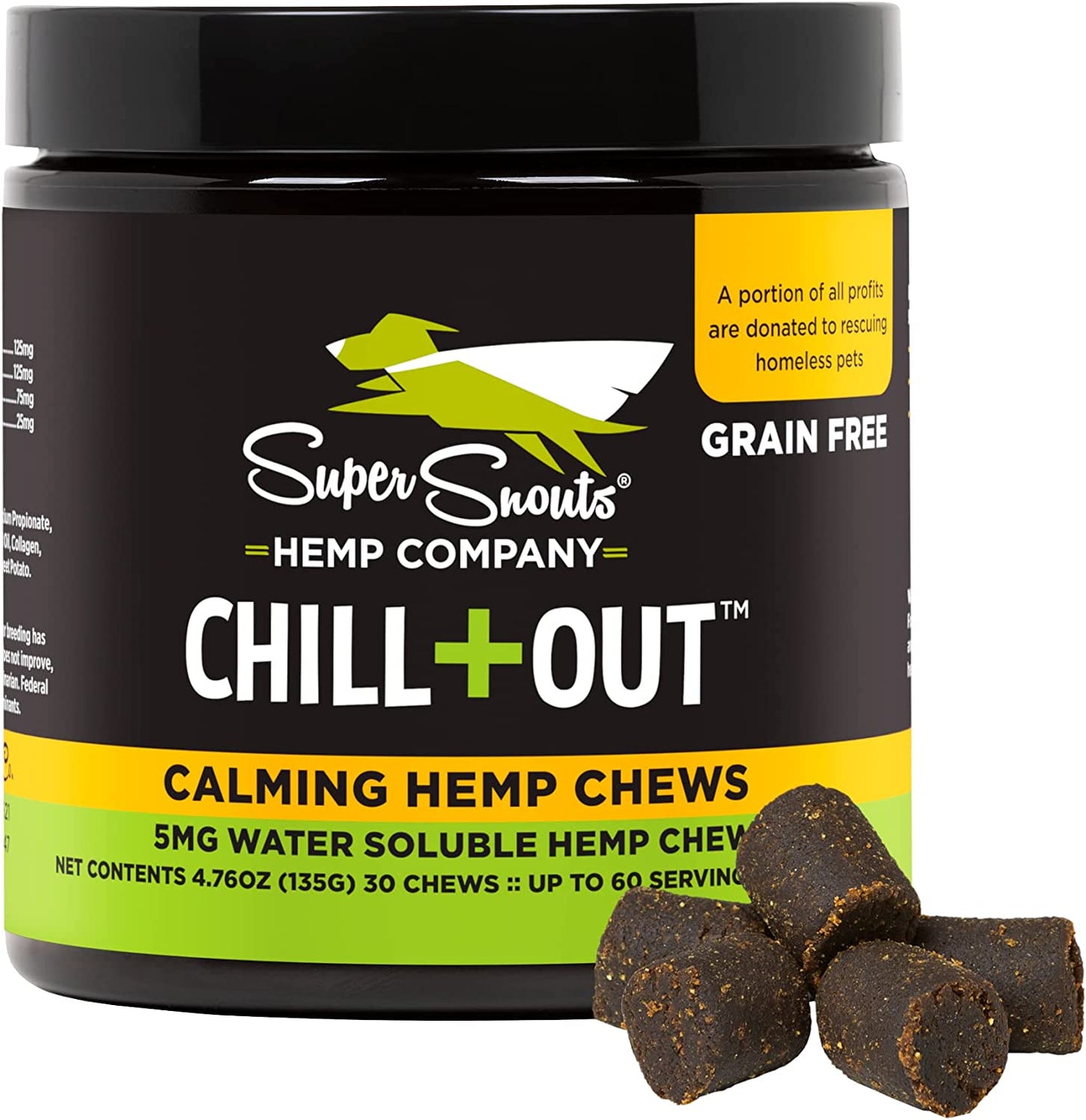 Super Snouts Chill Out Calming Chews for Dogs & Cats, 30 Chews  Image