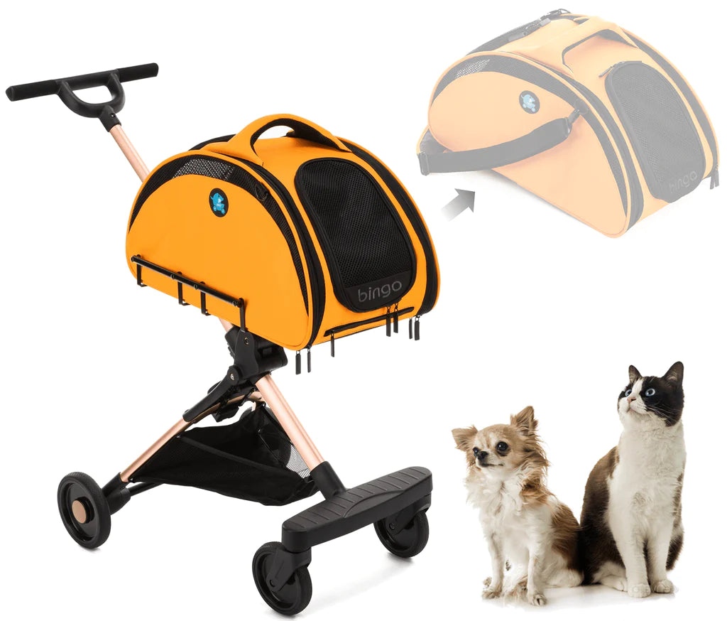 HPZ™ BINGO Airline-Approved Carrier Bag & Stroller Combo Travel System For Small Dogs  Image