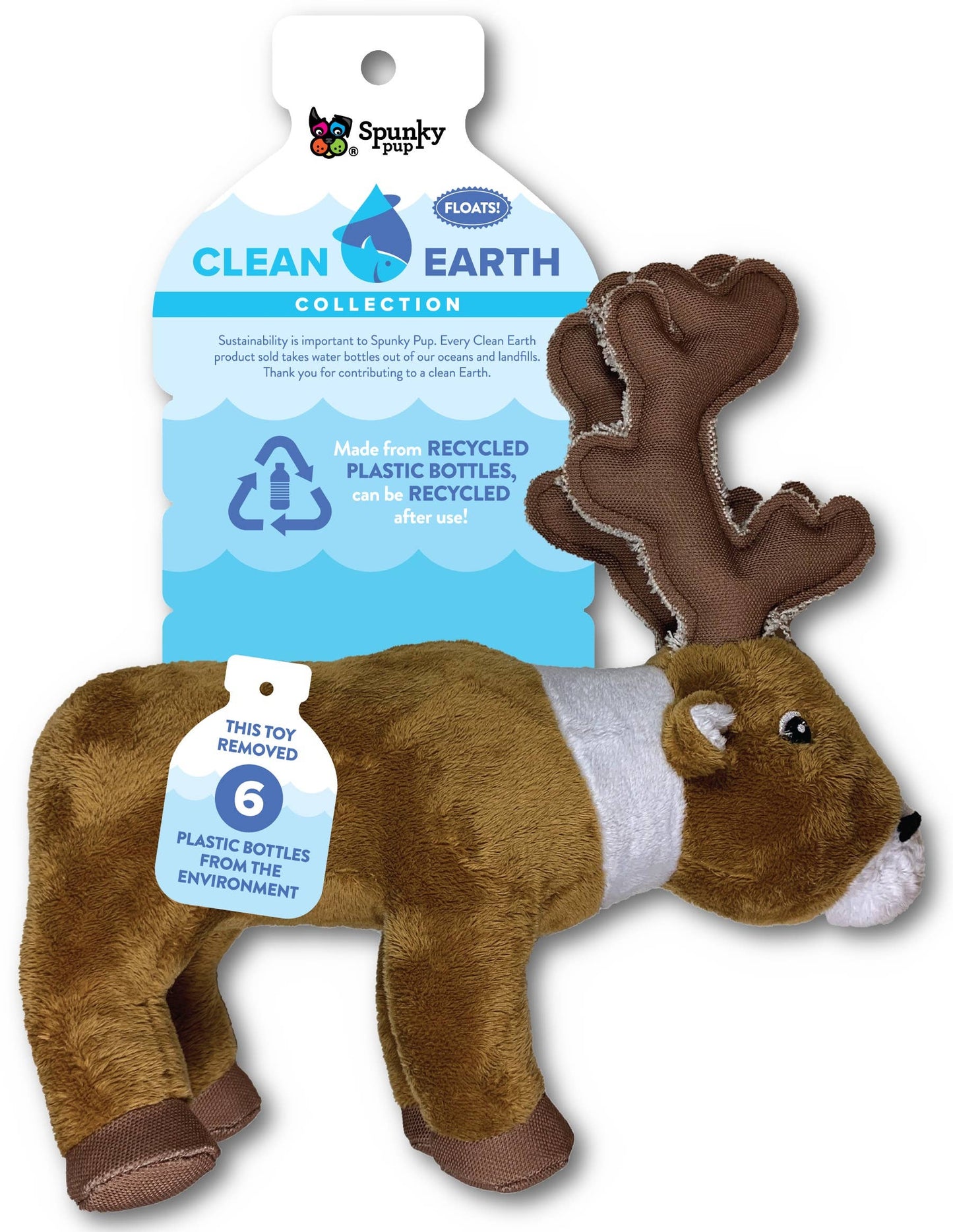 Spunky Pup - Clean Earth Recycled Plush Toys - 100% Sustainable: Small / Manatee  Image