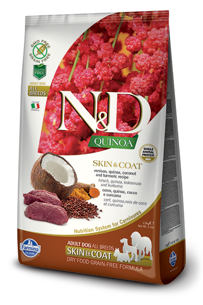Farmina N&D Quinoa Skin and Coat Venison for Adults Dry Dog Food  Image