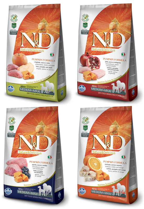 Farmina N&D Pumpkin Grain-Free for Adult Medium and Maxi Breeds Dry Dog Food  Image