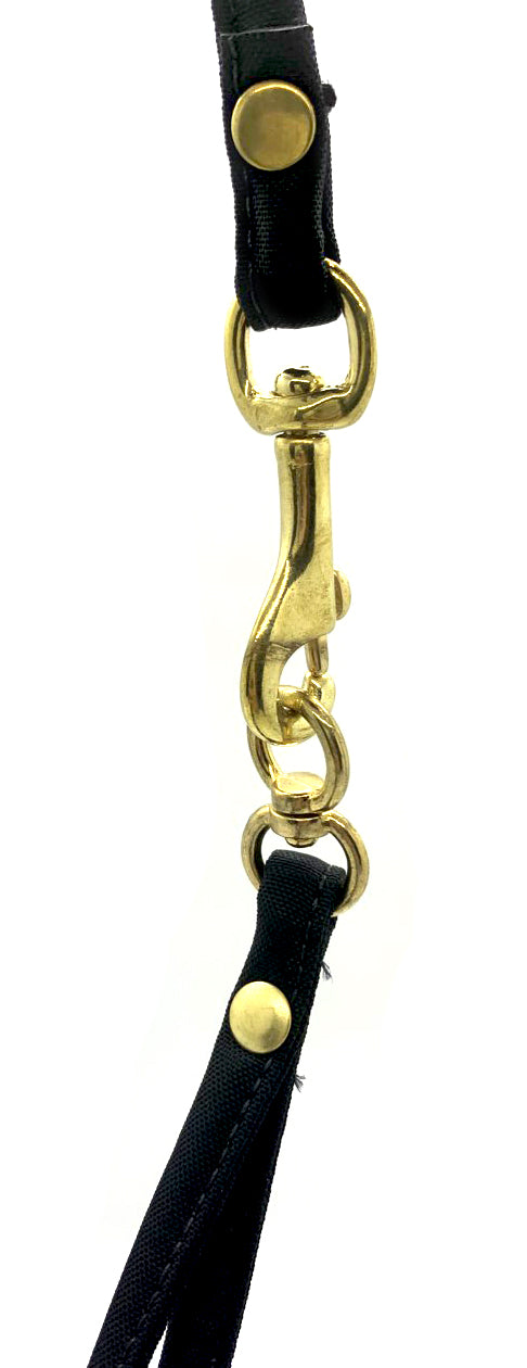 Dog Bar Brass Step-In Nylon Dog Harness w/ Leash  Image