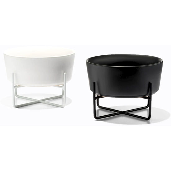 Waggo Simple Solid Bowl with Stand White Image