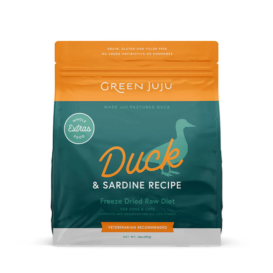 Green Juju Extras Duck & Sardine – Complete & Balanced Freeze