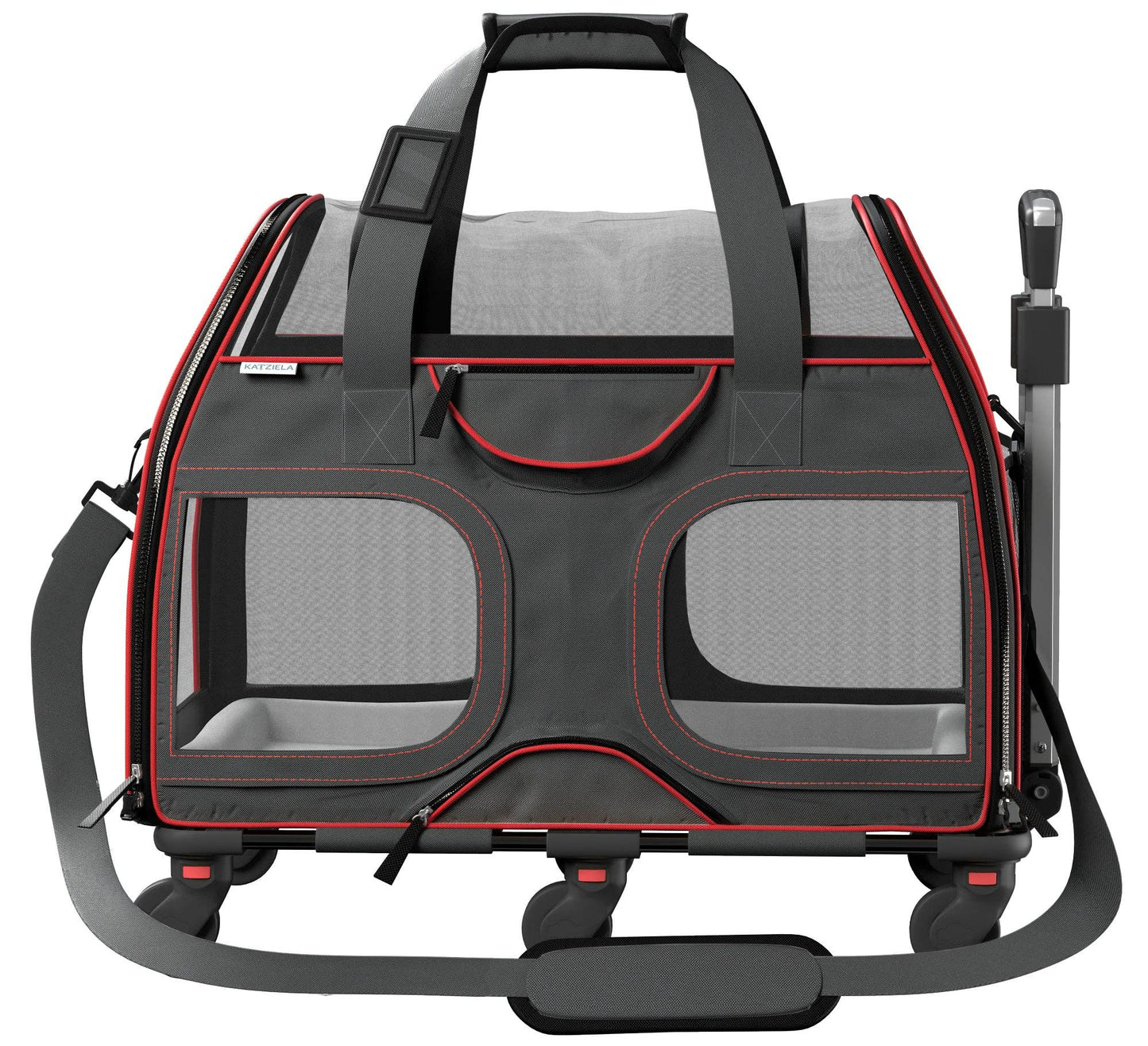 Luxury Rider Pet Carrier with Removable Wheels - 4 Colors: Black and Blue  Image