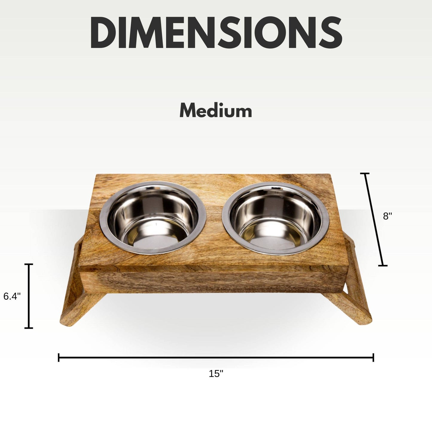 Jojo Modern Pets - Eco-Friendly Elevated Dog Wood Feeder in Natural Wood Finish Image