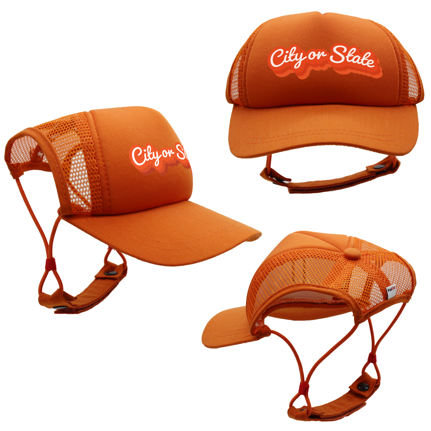 PupLid - Custom Retro Text | Trucker Hat for Dogs Image