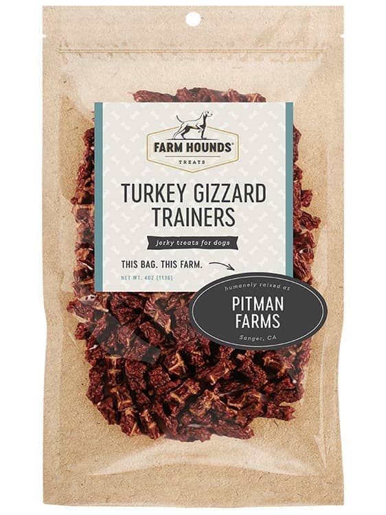 Farm Hounds - Turkey Gizzard Trainer - All-Natural Dog Treats - 4oz Image