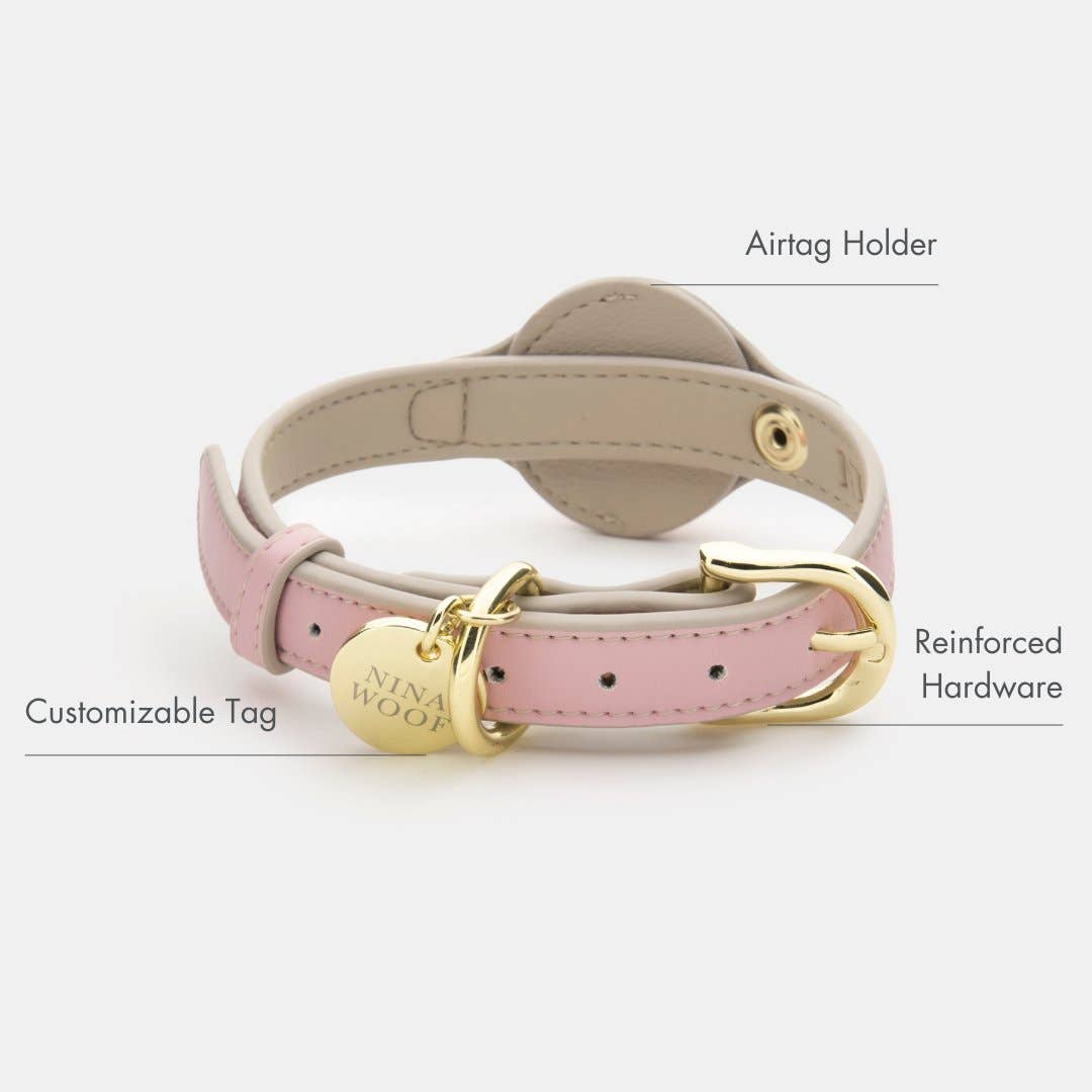 Nina Woof - Collar - Air Tag Enabled - Vegan Leather - Cupertino Image