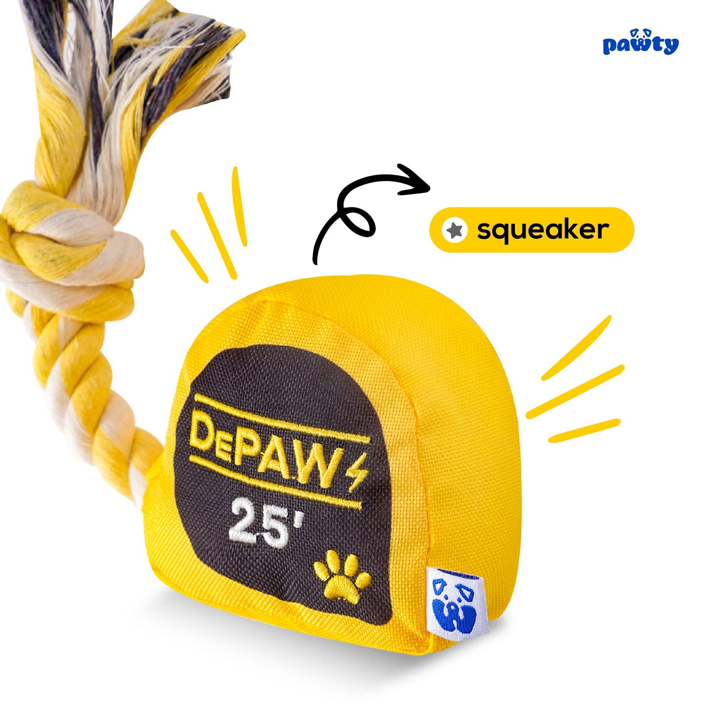PAWTY Dog Toys - Tape Measurer Image
