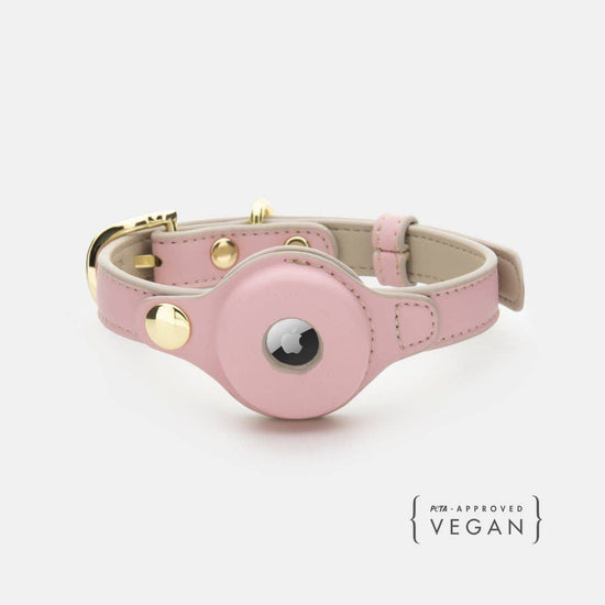 Nina Woof - Collar - Air Tag Enabled - Vegan Leather - Cupertino Pink Image