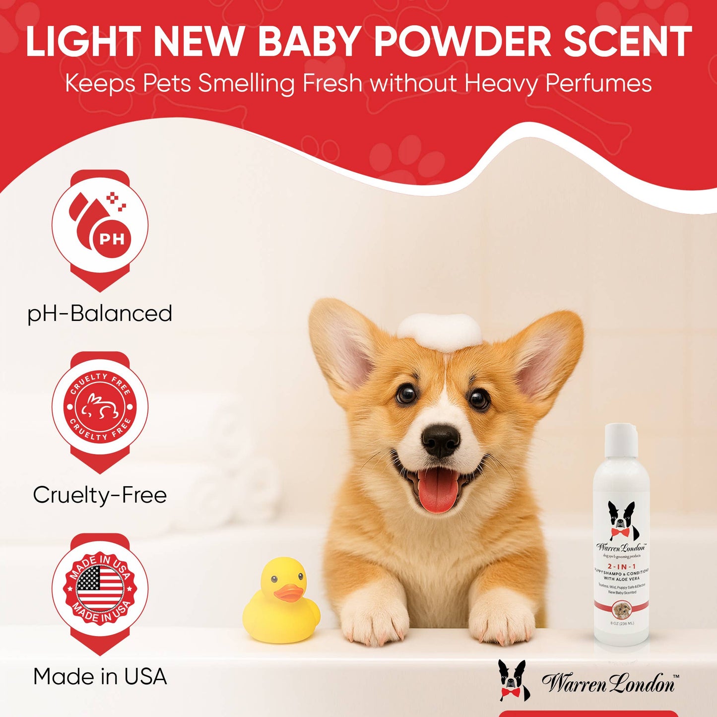 Warren London Dog Products - 2-in-1 Puppy Shampoo & Conditioner Image
