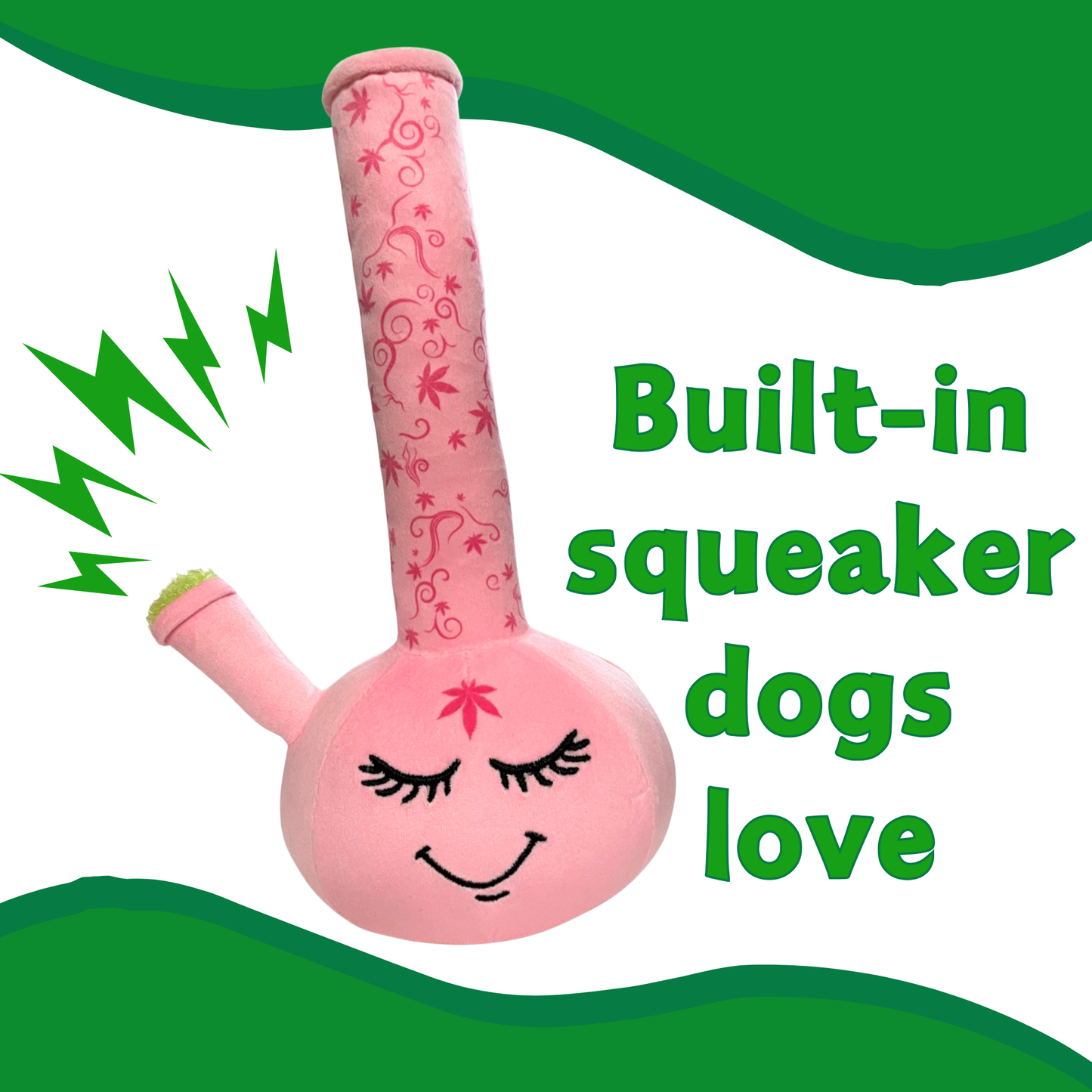 PAW:20 - Harmony Bong, Parody Plush Squeaky 420 Dog Toy Image