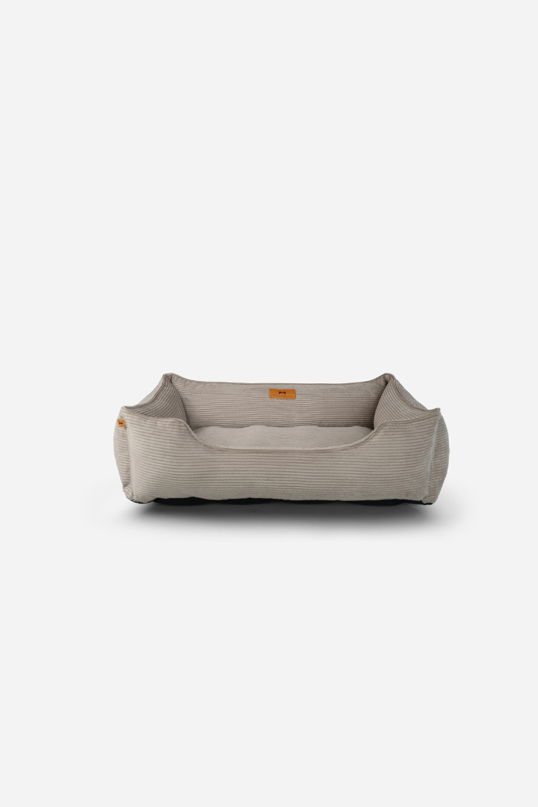 Chester & Lee - Fancy Corduroy Sleeper Dog Bed Taupe S Image