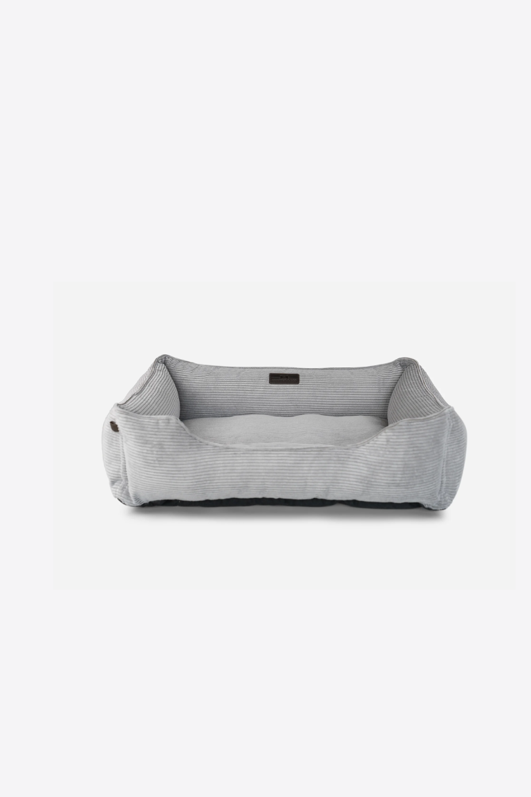 Chester & Lee - Fancy Corduroy Sleeper Dog Bed Gray M Image