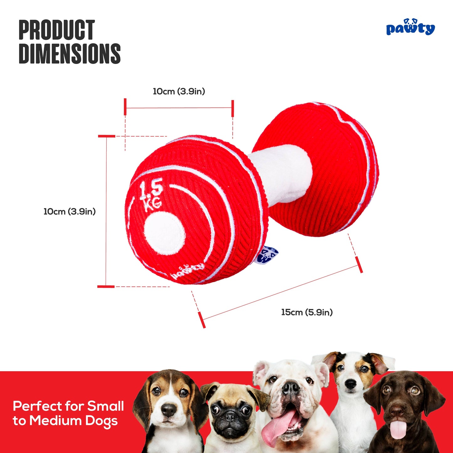 PAWTY Dog Toys - Dumbbell Image