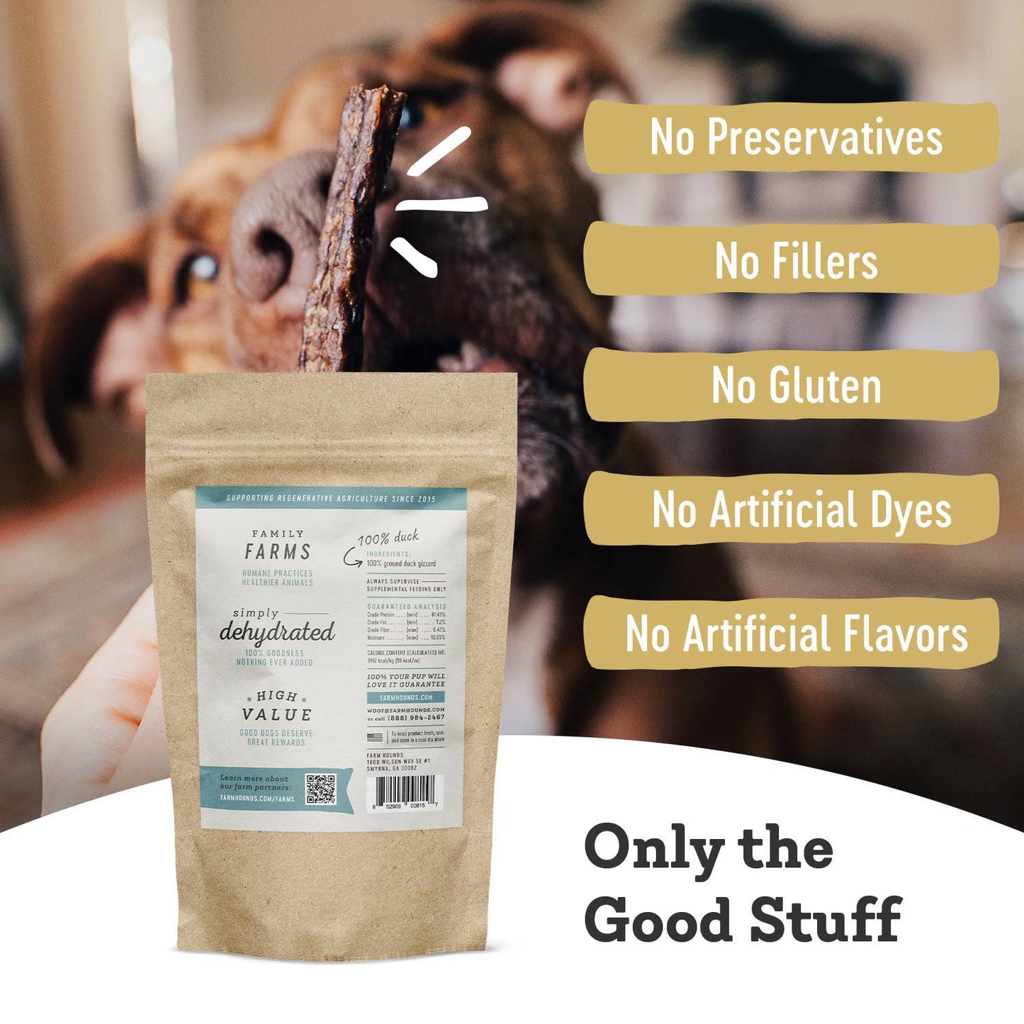 Farm Hounds - Turkey Gizzard Trainer - All-Natural Dog Treats - 4oz Image