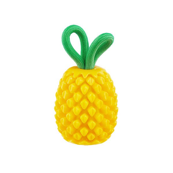 Pet Palette Distribution - Planet Dog Dental Pineapple Dog Chew Toy Yellow Image