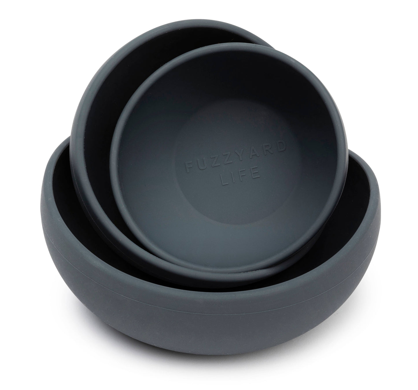 Pet Palette Distribution - FuzzYard Life Silicone Bowl - Slate Grey M Image
