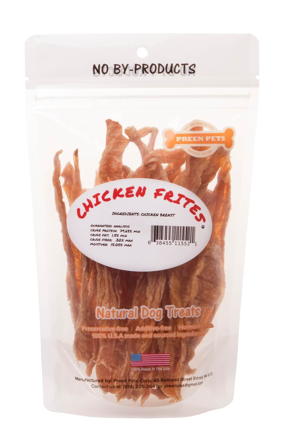 Preen Pets - Chicken Frites Dog Treats - 100% USA Chicken Breast Image