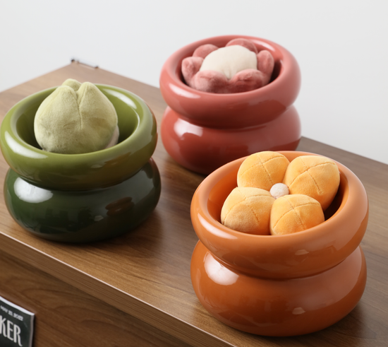 PEHOM - Soufflé Pet Bowl - Amber Orange Image