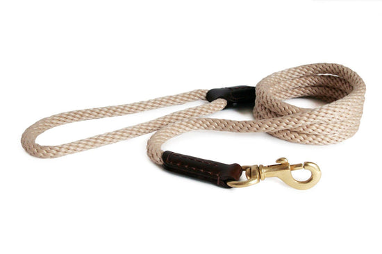 Alvalley - Rope and Leather Snap Lead Beige Sport Line Image