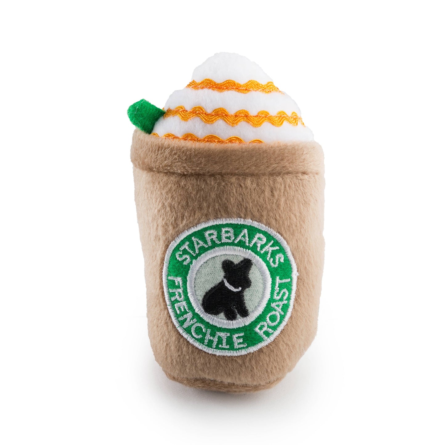 Haute Diggity Dog - Starbarks Frenchie Roast W/ Straw Squeaker Dog Toy: Small / Mini  Image