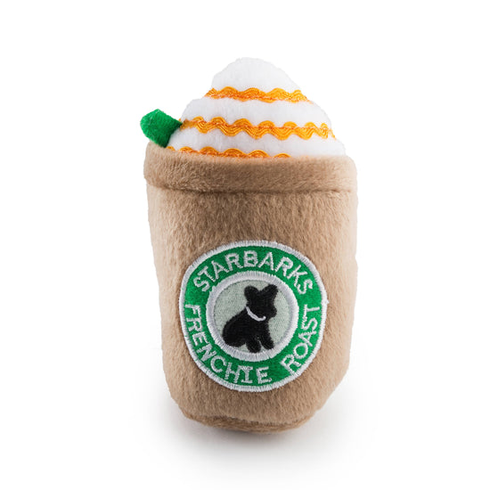 Haute Diggity Dog - Starbarks Frenchie Roast W/ Straw Squeaker Dog Toy: Small / Mini  Image