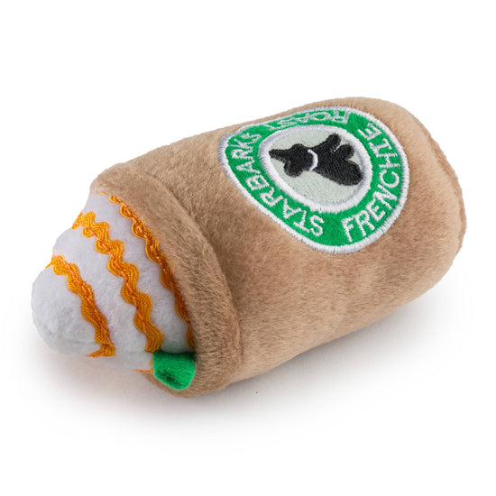 Haute Diggity Dog - Starbarks Frenchie Roast W/ Straw Squeaker Dog Toy: Small / Mini  Image