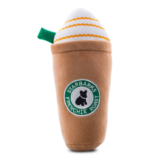 Haute Diggity Dog - Starbarks Frenchie Roast W/ Straw Squeaker Dog Toy: Small / Mini  Image