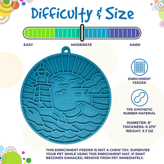 SodaPup Dog Toys - Lighthouse eMat Enrichment Lick Mat With Suction Cups Image