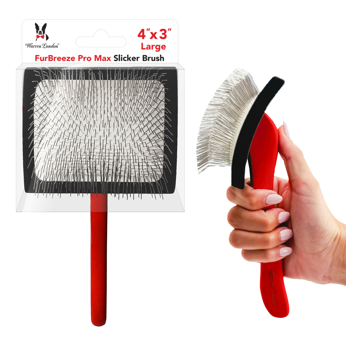 Warren London Dog Products - FurBreeze Pro Max Slicker Brush Image