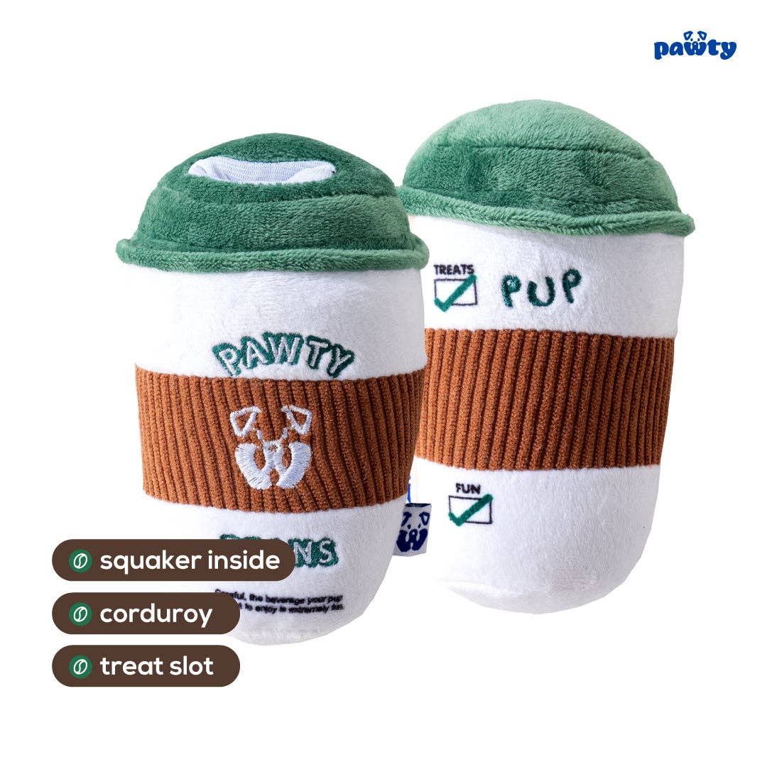 PAWTY Dog Toys - Coffee Cup Image