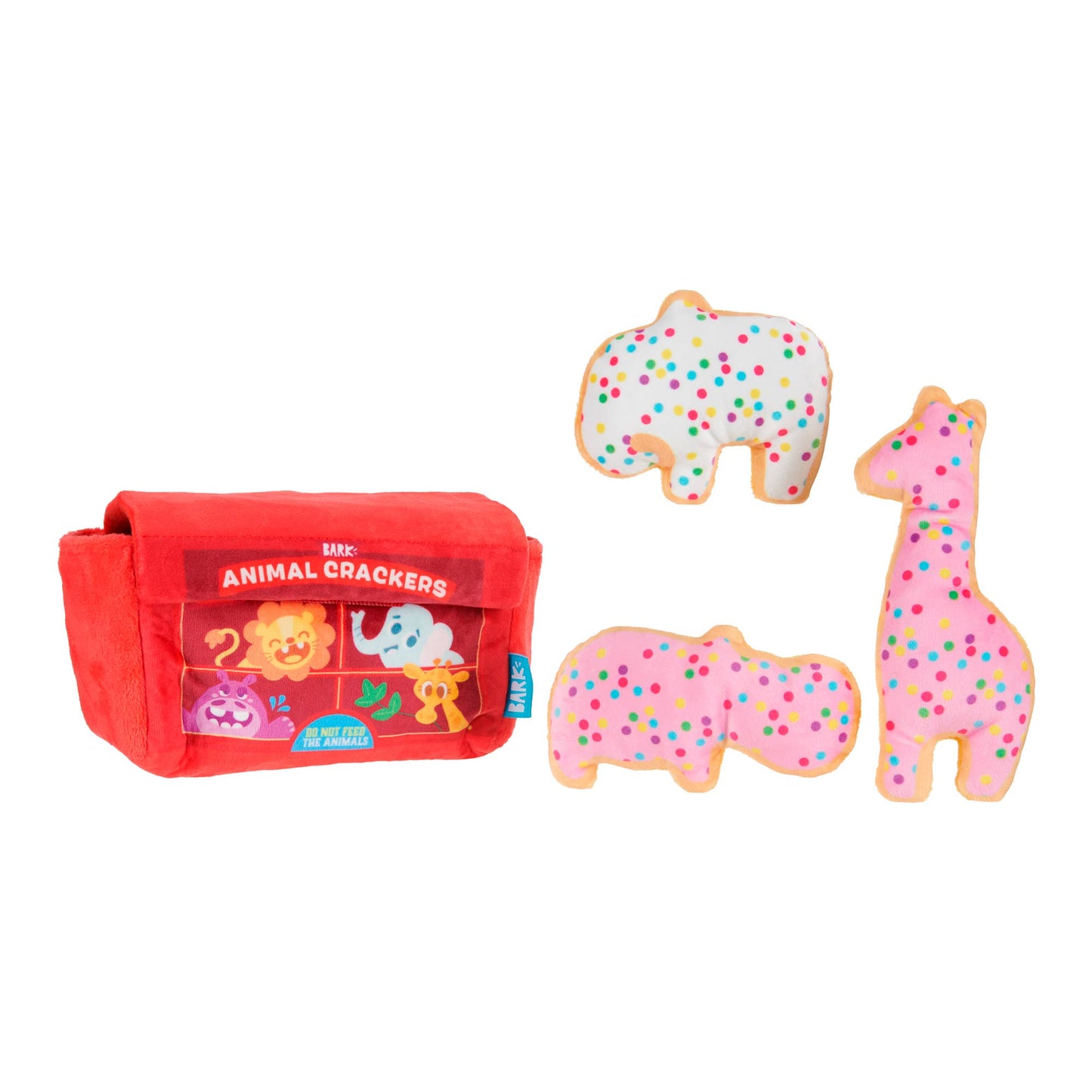 BARK Animal Squeakers Snacks Plush Dog Toy XS/S Image