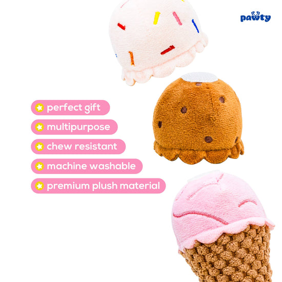 PAWTY Dog Toys - PAWTY's Ice Cream Interactive Dog Toy Image