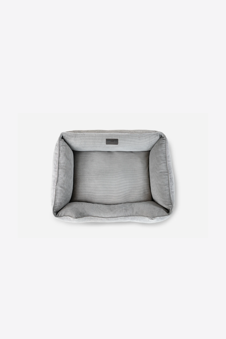 Chester & Lee - Fancy Corduroy Sleeper Dog Bed Gray Image