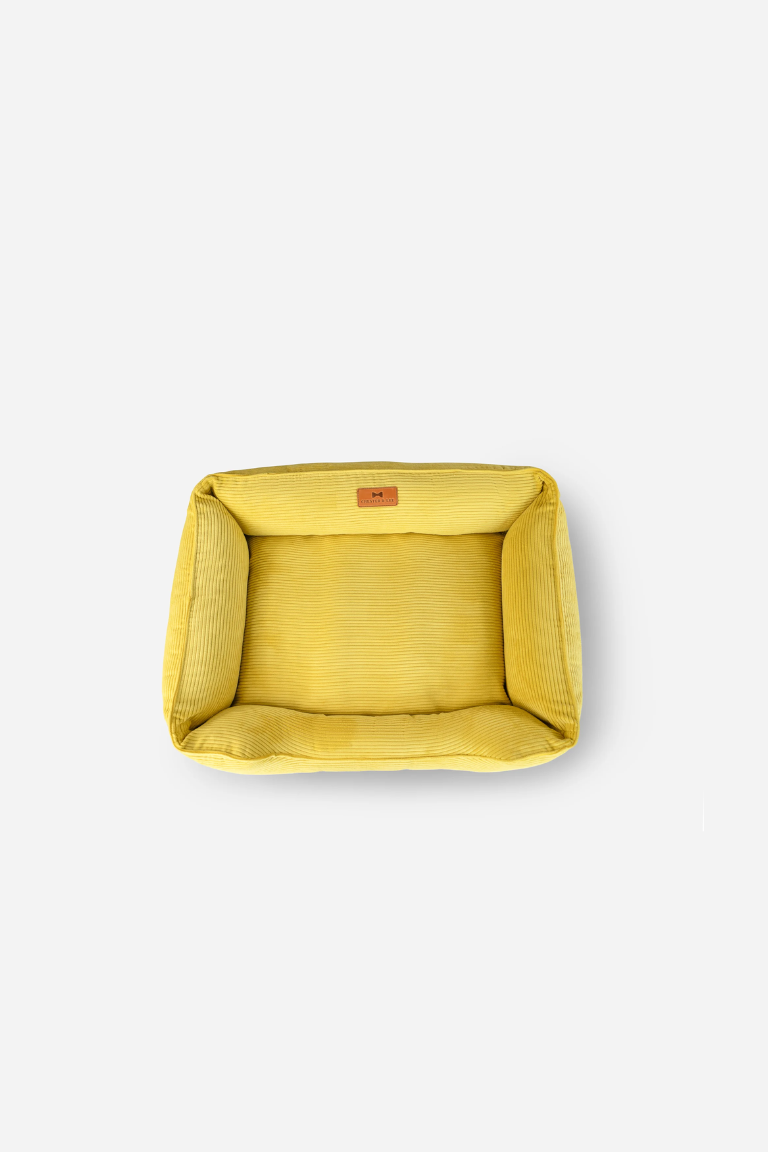 Chester & Lee - Fancy Corduroy Sleeper Dog Bed Sunny Yellow Image