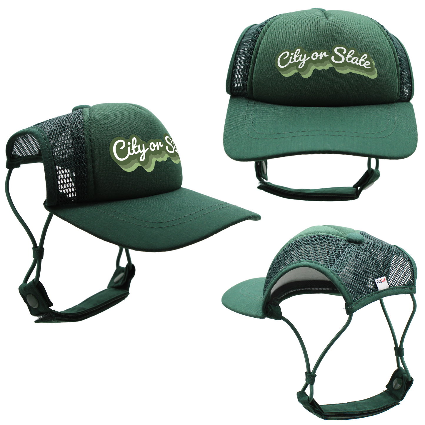 PupLid - Custom Retro Text | Trucker Hat for Dogs Image