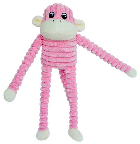 Pet Palette Distribution - ZippyPaws Spencer Crinkle Monkey Pink Small