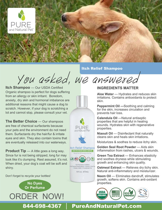 Pure and Natural Pet - Itch Relief Organic Shampoo for Dogs  Image