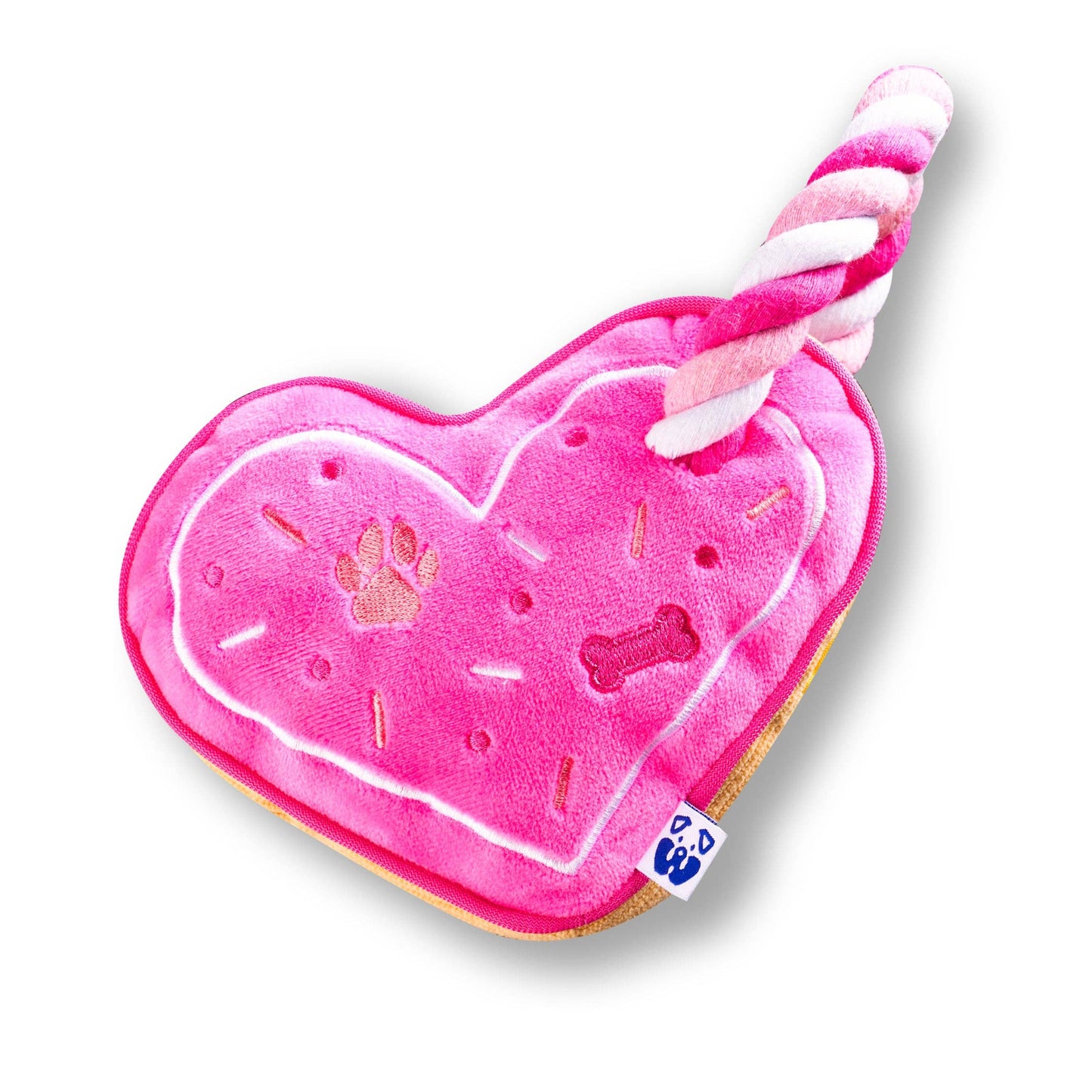 PAWTY Dog Toys - Love Heart w/ Tug Rope Image