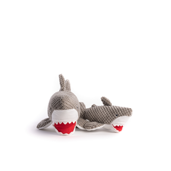 Load image into Gallery viewer, fabdog - Floppy Shark Plush Dog Toy: Small  Image
