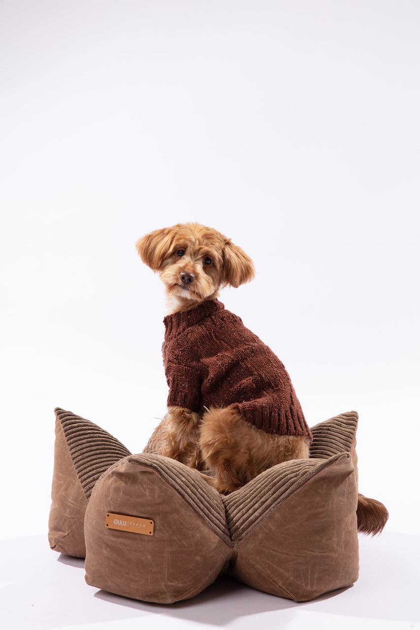 PEHOM - OULU X PEHOM - CUDDLE PET PILLOW BED- Navy Blue / Olive Green / Canyon Brown Image