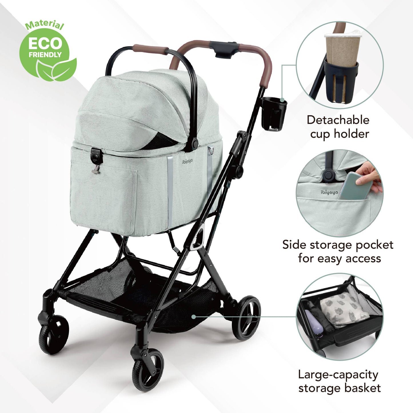 ibiyaya - Ibiyaya Tinker Small Detachable Pet Stroller Image