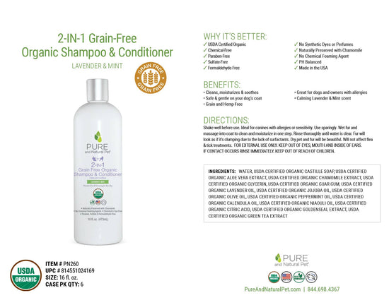 Pure and Natural Pet - 4-in-1 Daily Shampoo for Dogs  Image